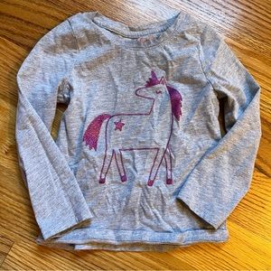 Cat & jack purple unicorn long sleeve shirt size 3T